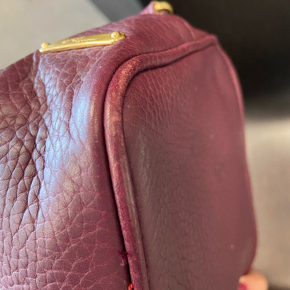 Gigi New York Crossbody Camera Bag Pebbled Leather Plum - Picture 3 of 8